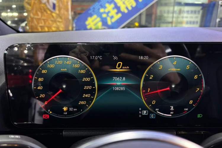 Used Mercedes-Benz B-Class 2021 B 200 Fashion Model Odometer Close Up