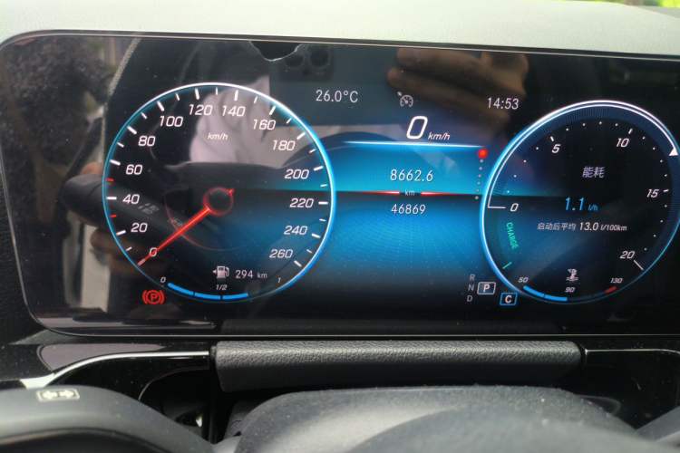 Used Mercedes-Benz B-Class 2021 B 200 Fashion Model Odometer Close Up