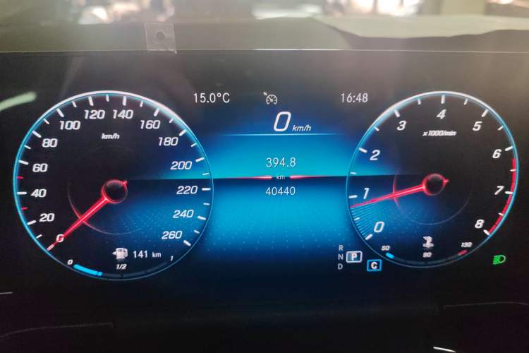 Used Mercedes-Benz B-Class 2021 B 200 Sport Edition Odometer Close Up