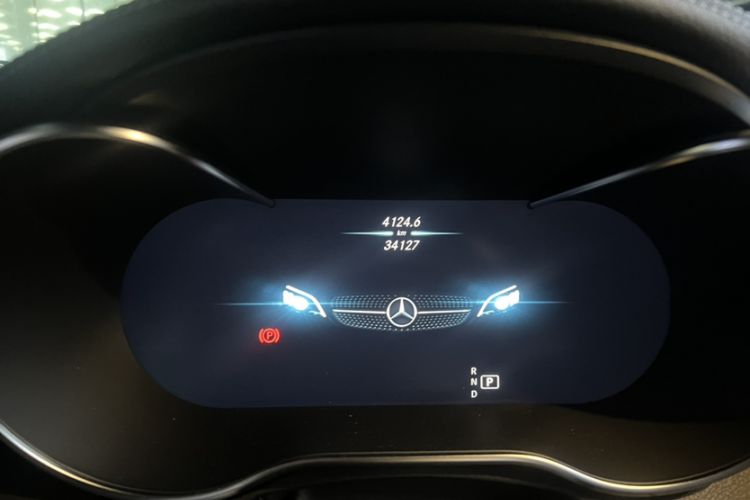 Used Mercedes-Benz C-Class 2021 C 260 Coupe Odometer Close Up