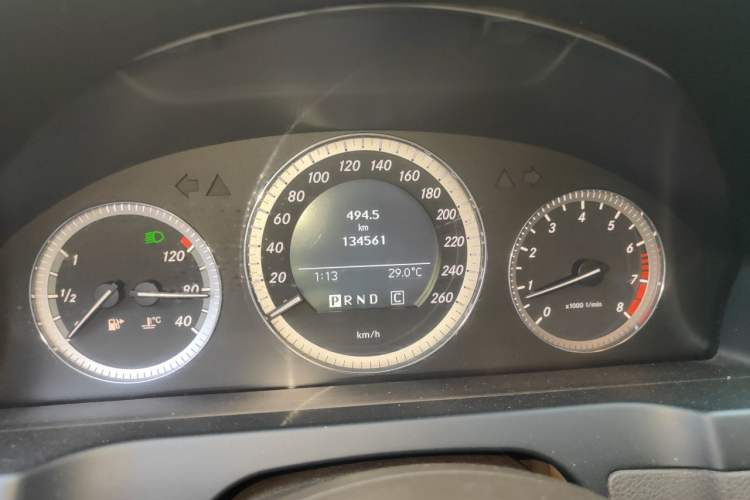 Used Mercedes-Benz C-Class 2008 C 200K Standard Model Odometer Close Up