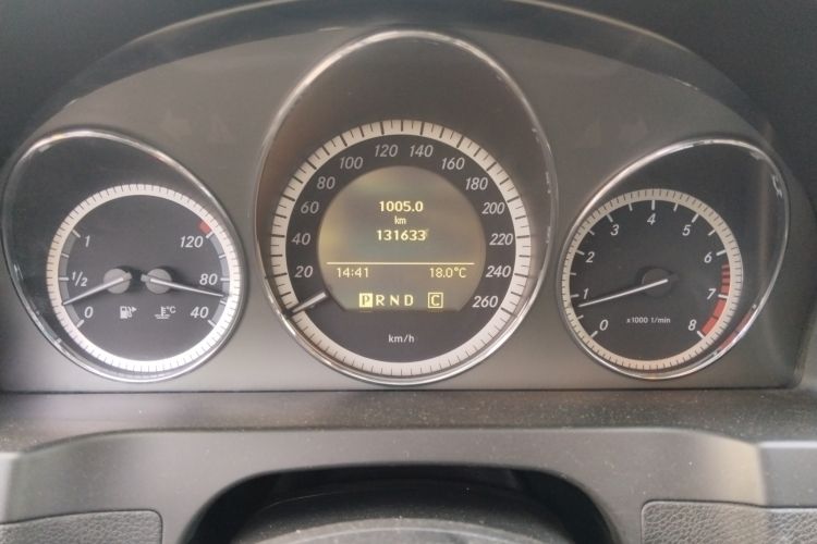 Used Mercedes-Benz C-Class 2008 C 200K Standard Model Odometer Close Up
