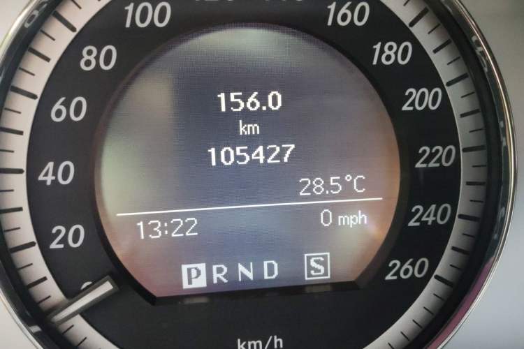 Used Mercedes-Benz C-Class 2008 C 230 Fashion Model Odometer Close Up