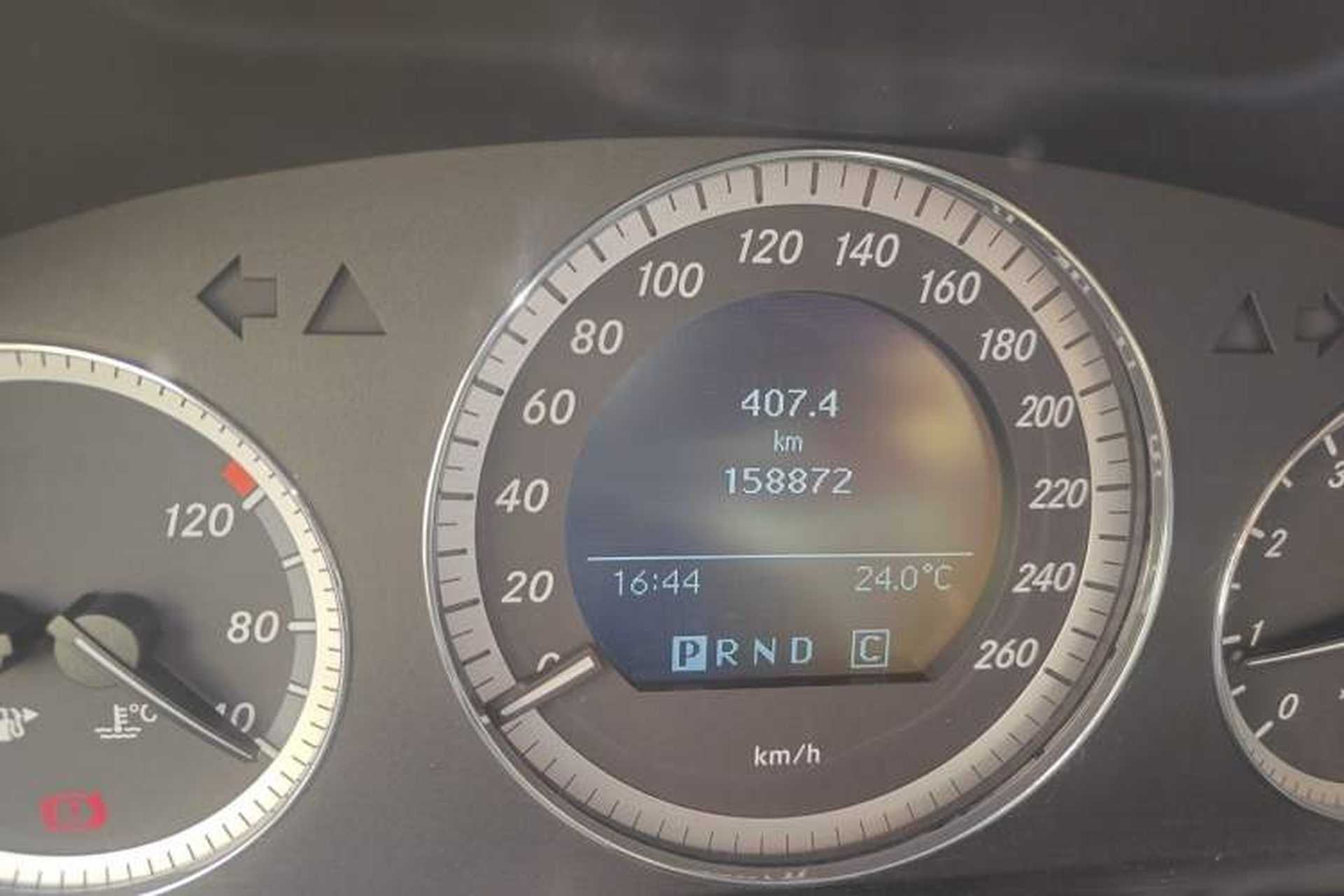 Used Mercedes-Benz C-Class 2010 C 180K Classic model Odometer Close Up