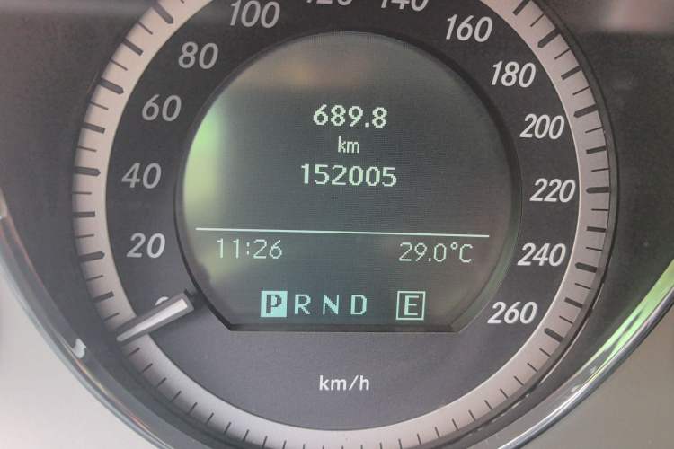 Used Mercedes-Benz C-Class 2010 C 200 CGI Estate Odometer Close Up