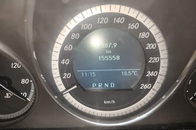 Used Mercedes-Benz C-Class 2010 C 200K Standard Model Odometer Close Up