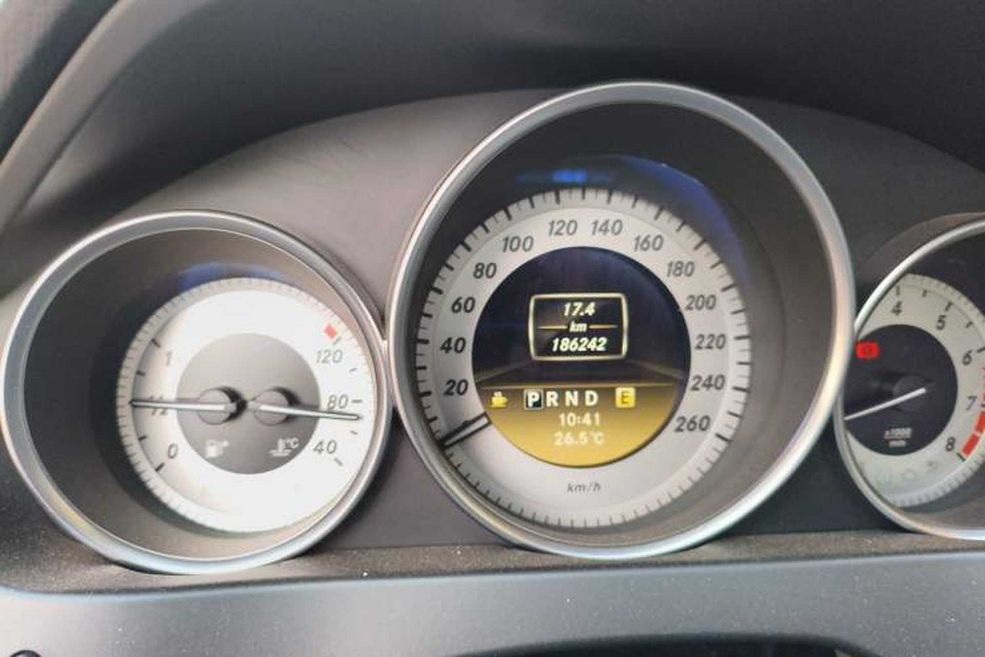 Used Mercedes-Benz C-Class 2011 C 200 CGI Fashion Model Odometer Close Up
