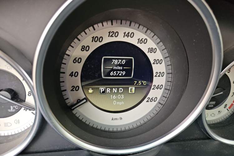 Used Mercedes-Benz C-Class 2011 C 200 CGI Elegant Model Odometer Close Up