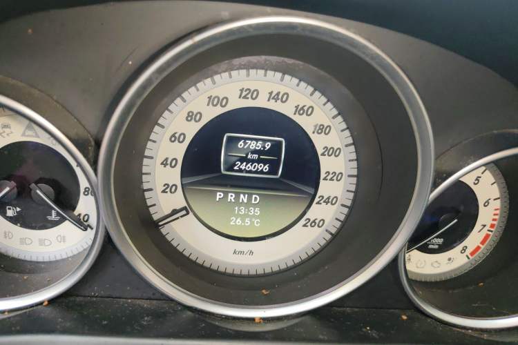 Used Mercedes-Benz C-Class 2011 C 200 CGI Elegant Model Odometer Close Up