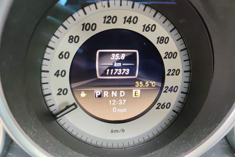 Used Mercedes-Benz C-Class 2011 C 200 CGI Elegant Model Odometer Close Up