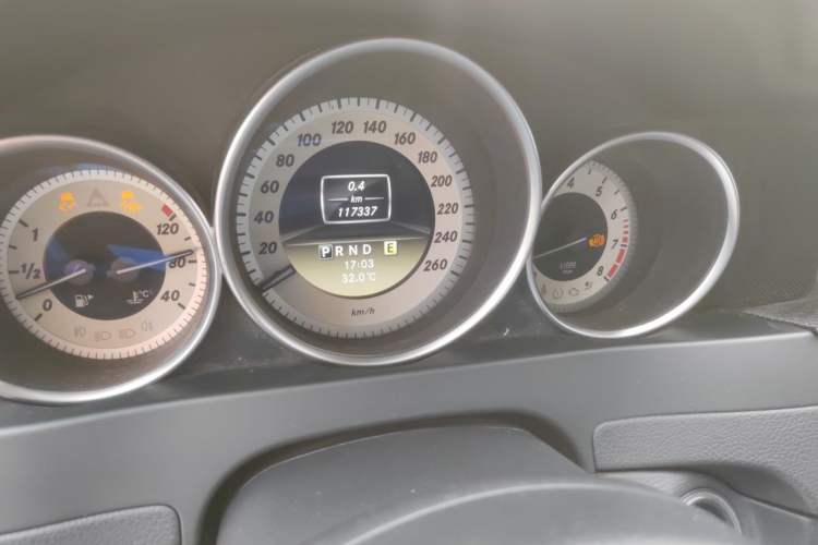 Used Mercedes-Benz C-Class 2011 C 200 CGI Elegant Model Odometer Close Up