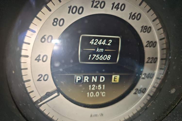 Used Mercedes-Benz C-Class 2011 C 200 CGI Fashion Model Odometer Close Up