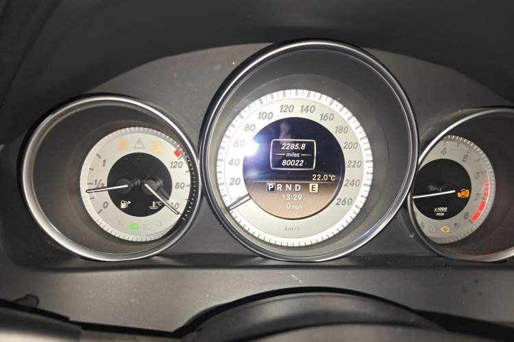 Used Mercedes-Benz C-Class 2011 C 200 CGI Fashion Model Odometer Close Up