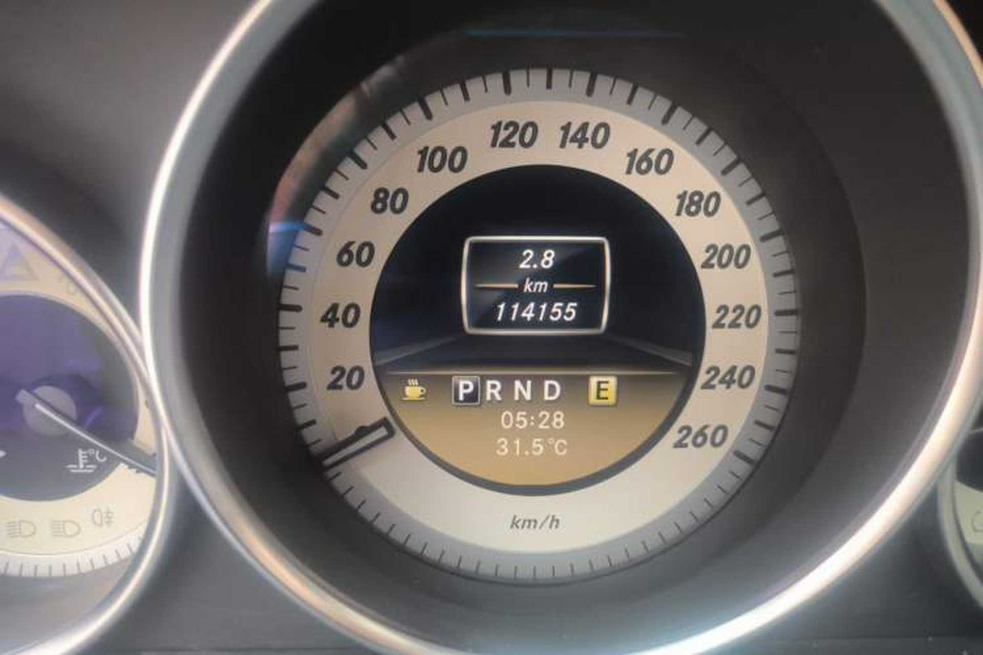 Used Mercedes-Benz C-Class 2011 C 200 CGI Elegant Model Odometer Close Up
