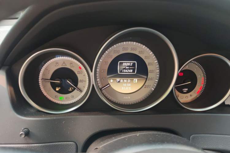Used Mercedes-Benz C-Class 2011 C 200 CGI Elegant Model Odometer Close Up