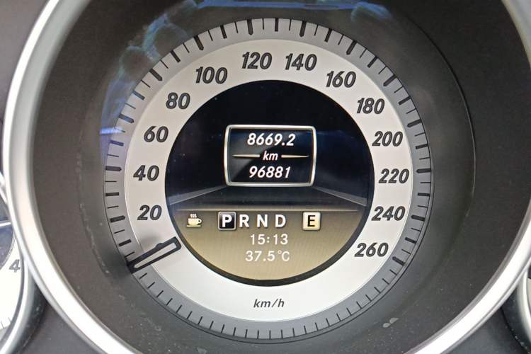 Used Mercedes-Benz C-Class  Odometer Close Up