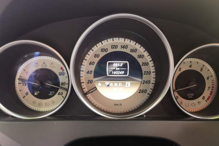 Used Mercedes-Benz C-Class 2011 C 200 CGI Elegant Model Odometer Close Up