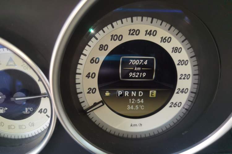 Used Mercedes-Benz C-Class 2011 C 200 CGI Elegant Model Odometer Close Up