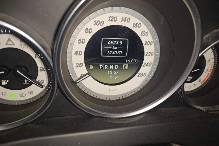 Used Mercedes-Benz C-Class 2011 C 200 CGI Elegant Model Odometer Close Up