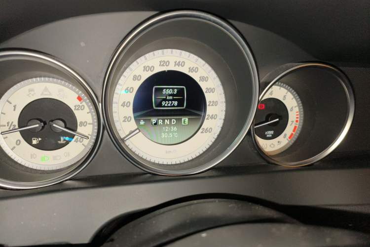 Used Mercedes-Benz C-Class 2011 C 200 CGI Elegant Model Odometer Close Up