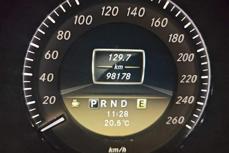 Used Mercedes-Benz C-Class 2011 C 200 CGI Elegant Model Odometer Close Up