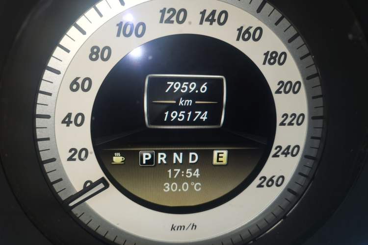 Used Mercedes-Benz C-Class 2011 C 200 CGI Elegant Model Odometer Close Up