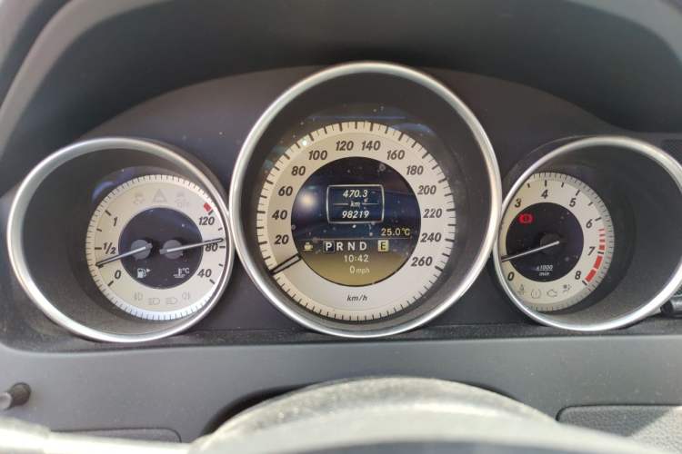 Used Mercedes-Benz C-Class 2011 C 200 CGI Elegant Model Odometer Close Up