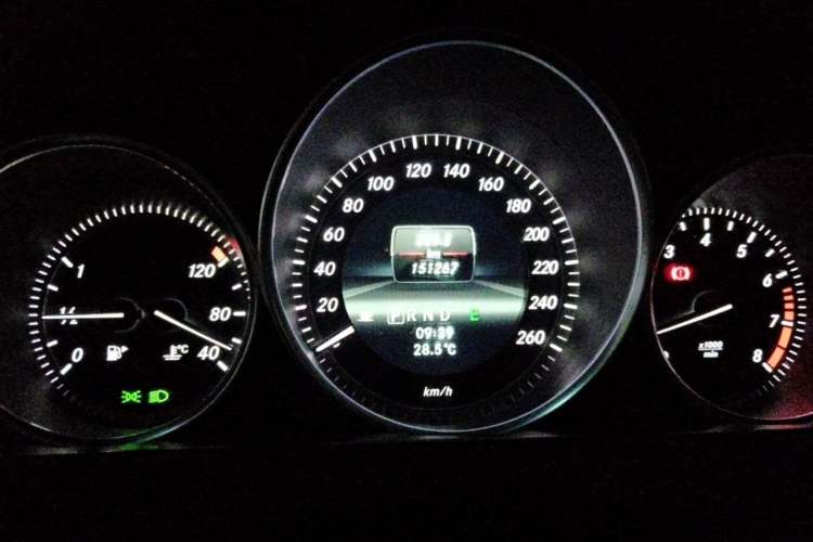Used Mercedes-Benz C-Class 2013 C 180 CGI Classic Odometer Close Up