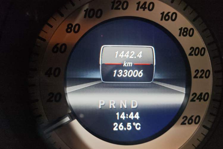 Used Mercedes-Benz C-Class 2013 C 260 CGI Elegant Model Odometer Close Up