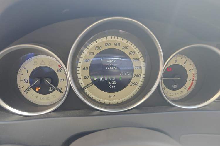 Used Mercedes-Benz C-Class 2013 C 260 CGI Elegant Model Odometer Close Up