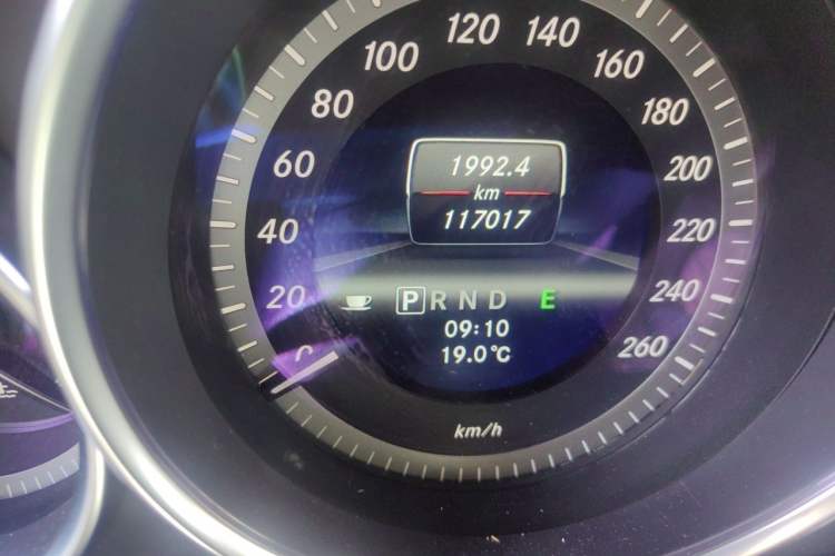 Used Mercedes-Benz C-Class 2013 C 180 CGI Classic Odometer Close Up
