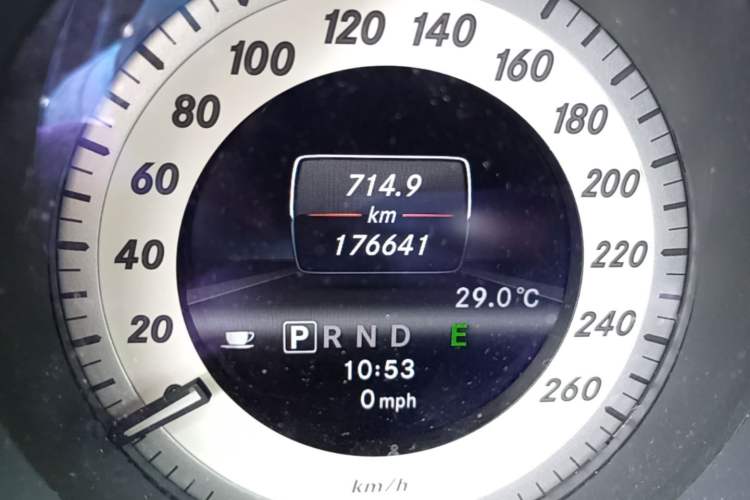 Used Mercedes-Benz C-Class 2013 C 260 CGI Elegant Model Odometer Close Up
