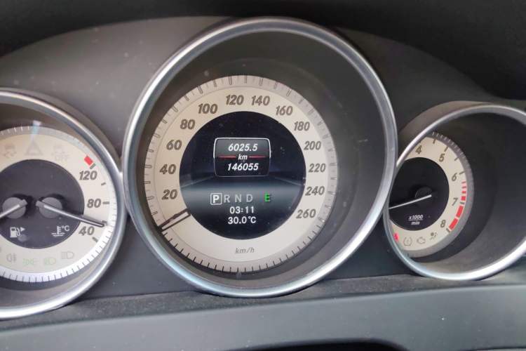 Used Mercedes-Benz C-Class 2013 C 260 CGI Elegant Model Odometer Close Up