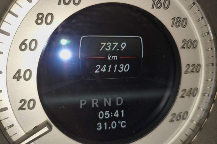 Used Mercedes-Benz C-Class 2013 C 180 Coupe Odometer Close Up