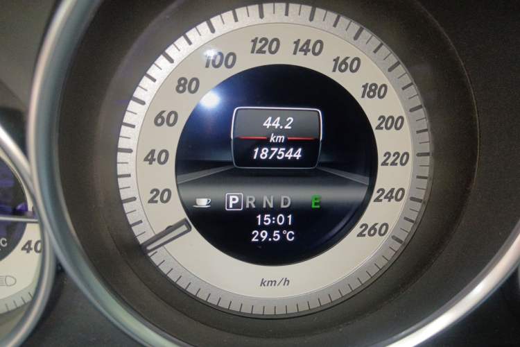 Used Mercedes-Benz C-Class 2013 C 260 CGI Elegant Model Odometer Close Up