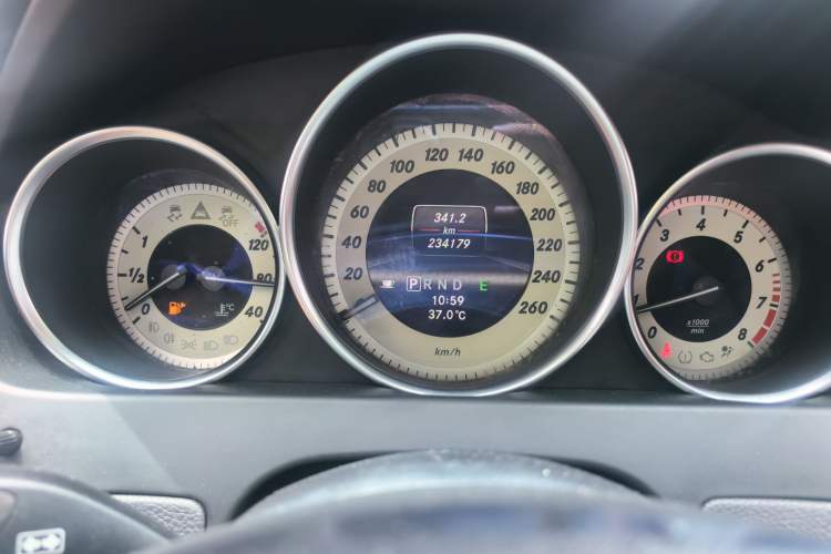 Used Mercedes-Benz C-Class 2013 C 260 CGI Elegant Model Odometer Close Up