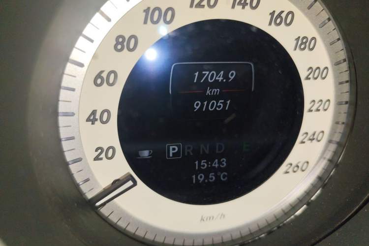 Used Mercedes-Benz C-Class 2013 C 260 CGI Elegant Model Odometer Close Up