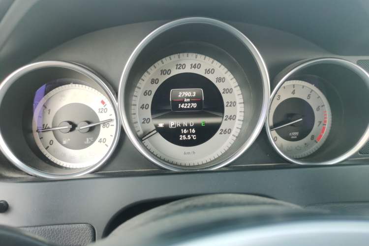 Used Mercedes-Benz C-Class 2013 C 260 CGI Elegant Model Odometer Close Up