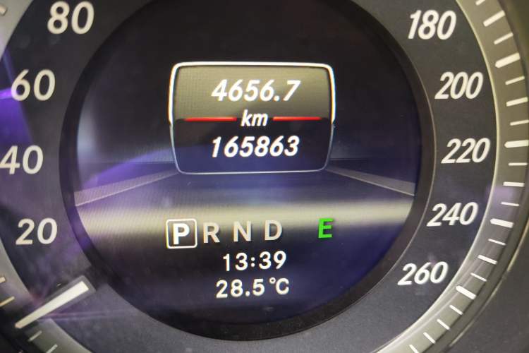 Used Mercedes-Benz C-Class 2013 C 180 CGI Classic Odometer Close Up