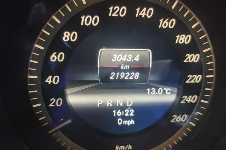 Used Mercedes-Benz C-Class 2013 C 180 CGI Classic Odometer Close Up