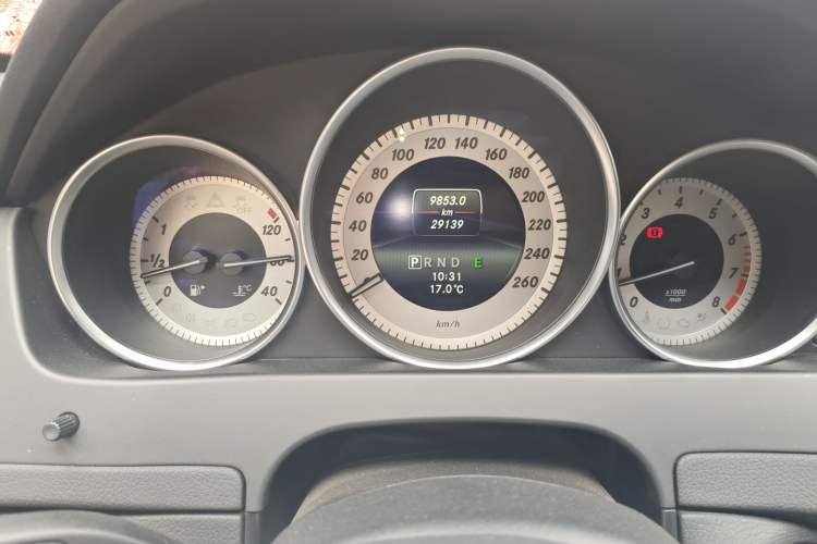 Used Mercedes-Benz C-Class 2013 C 180 Coupe Odometer Close Up