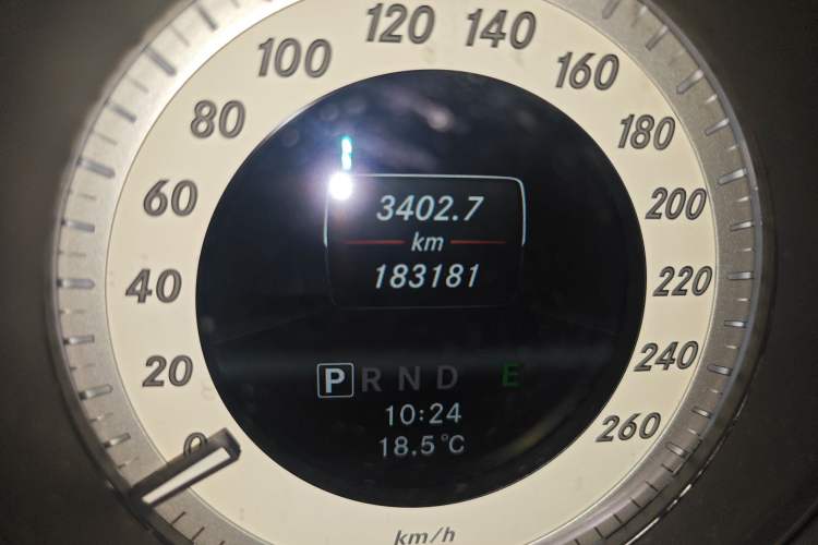 Used Mercedes-Benz C-Class 2013 C 260 CGI Elegant Model Odometer Close Up