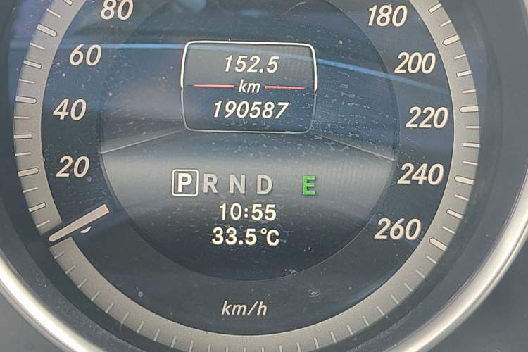 Used Mercedes-Benz C-Class 2013 C 180 Classic Grand Edition Odometer Close Up