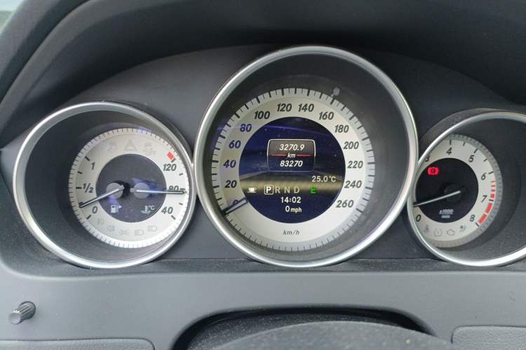 Used Mercedes-Benz C-Class 2013 C 260 CGI Elegant Model Odometer Close Up