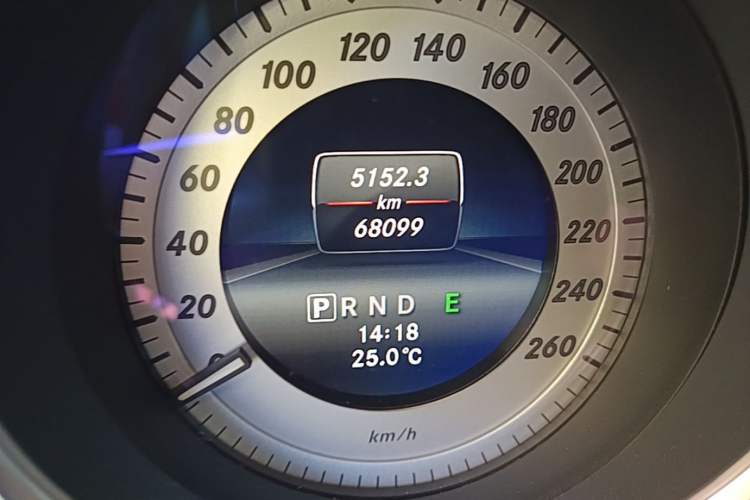 Used Mercedes-Benz C-Class 2013 C 180 Coupe Odometer Close Up