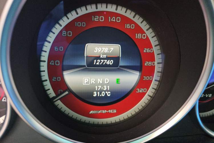 Used Mercedes-Benz C-Class 2013 C 300 Sport Grand Edition Odometer Close Up