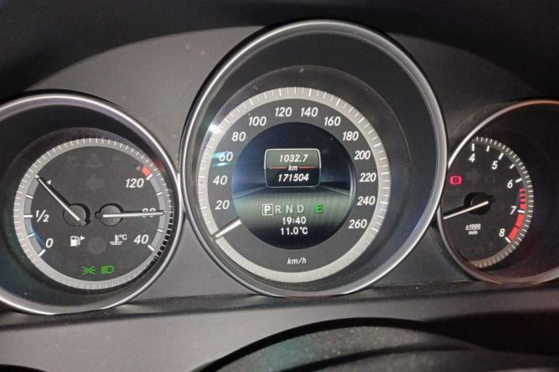 Used Mercedes-Benz C-Class 2013 C 180 CGI Classic Odometer Close Up