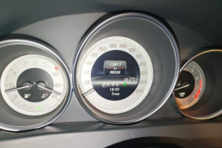 Used Mercedes-Benz C-Class 2013 C 180 Coupe Odometer Close Up