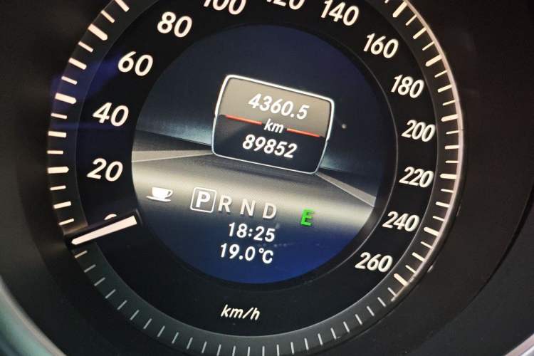 Used Mercedes-Benz C-Class 2013 C 180 CGI Classic Odometer Close Up