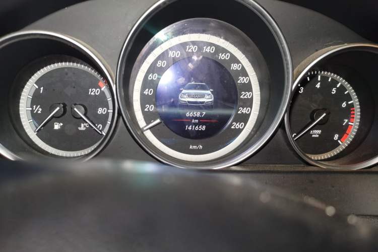 Used Mercedes-Benz C-Class 2013 C 180 Classic Grand Edition Odometer Close Up